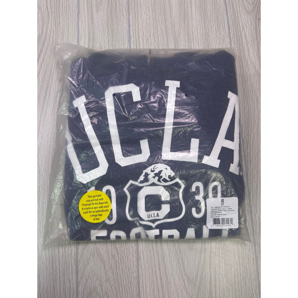 Roots of Fight UCLA Jackie Robinson Football Navy PO Hoody Large - Picture 9 of 11